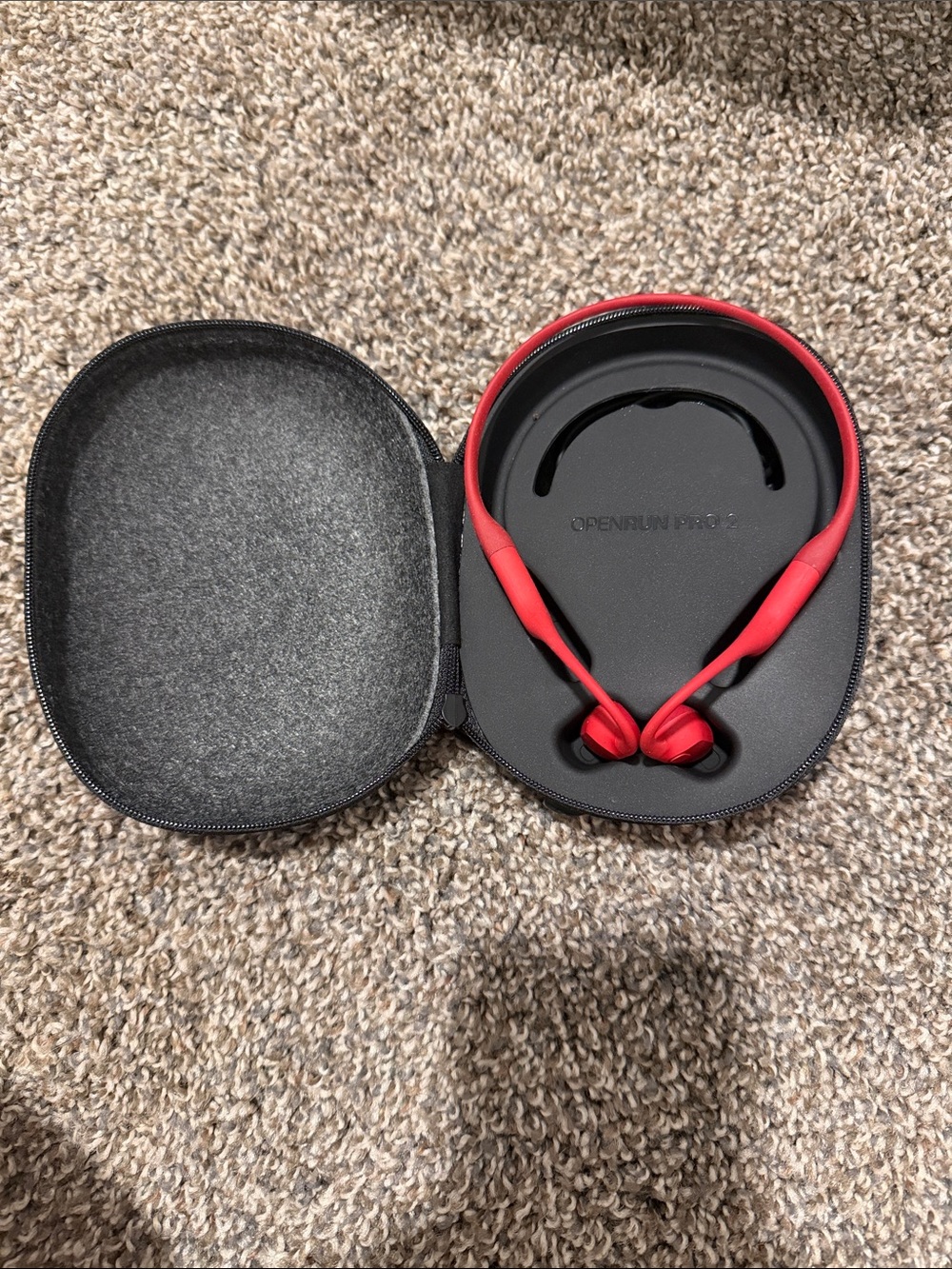 Aftershokz OpenRun Pro+ Wireless Neckband Earbuds — Red